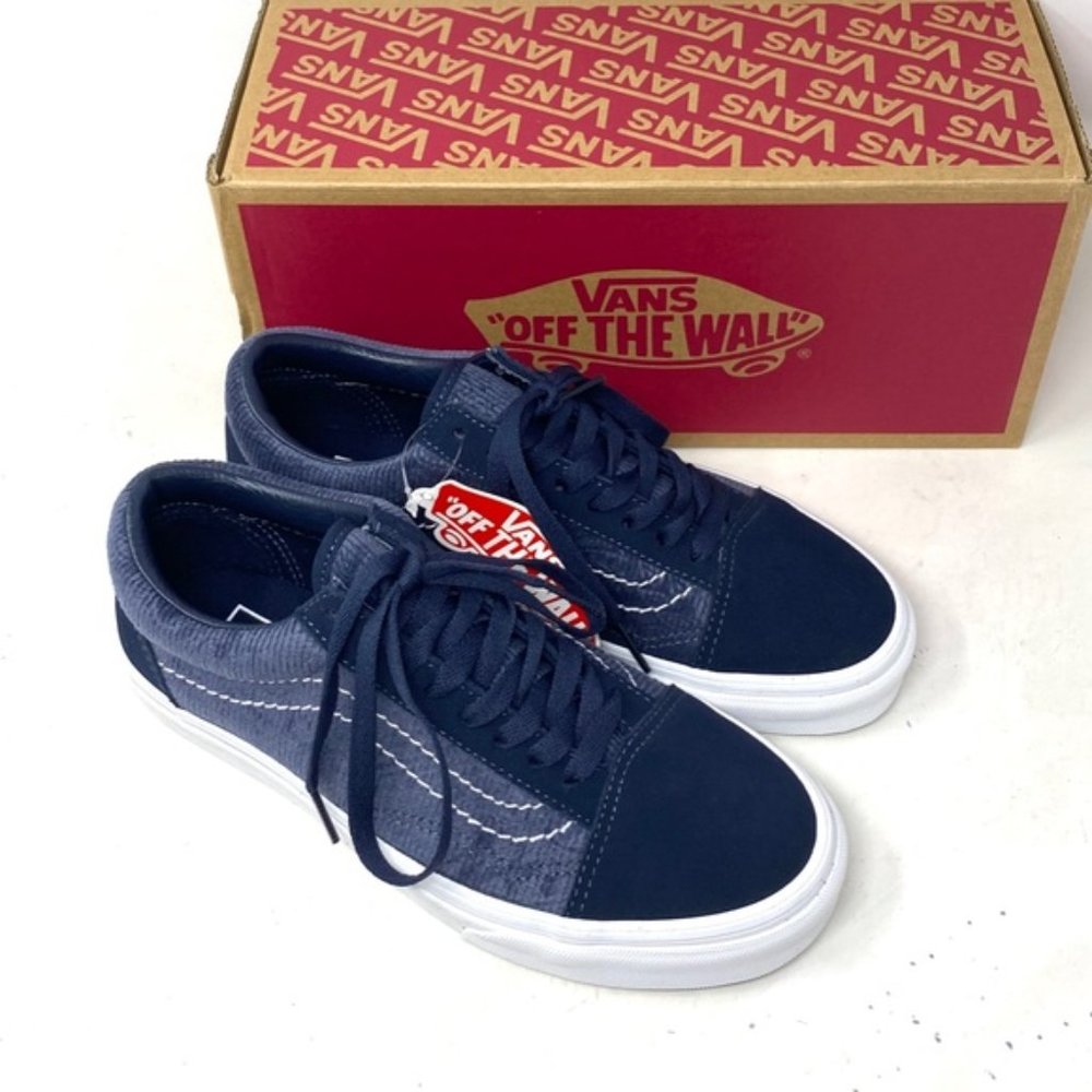 VANS Old Skool Parsley Skate Men's Blue Canvas Suede Casual Sneakers VN0A4BV5TPN - Picture 3 of 9